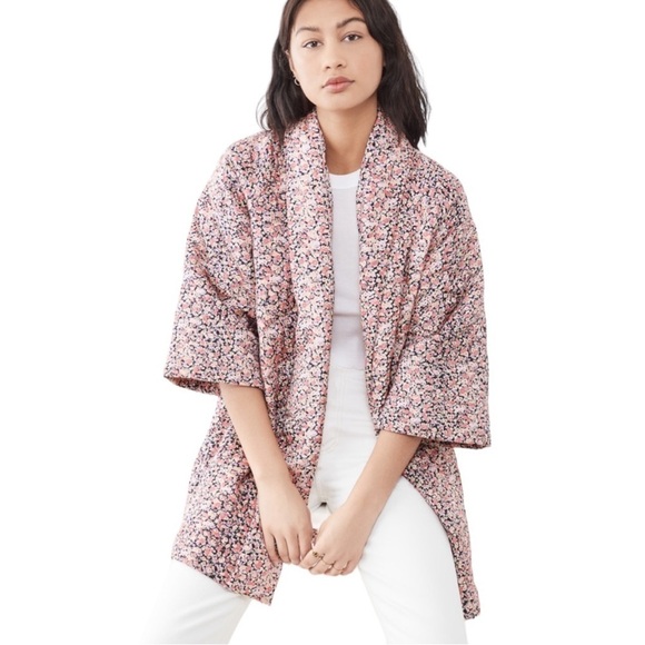 By Ti Mo Quilted Floral Print Jacket Size Medium - Picture 1 of 14